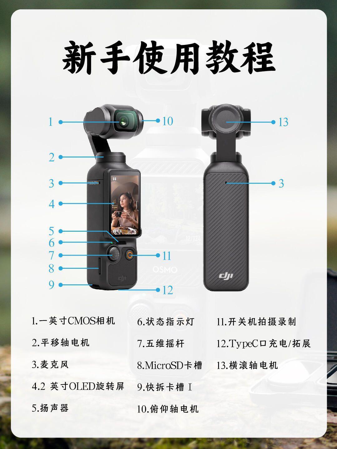 大疆pocket3的新手使用教程,供大家参考